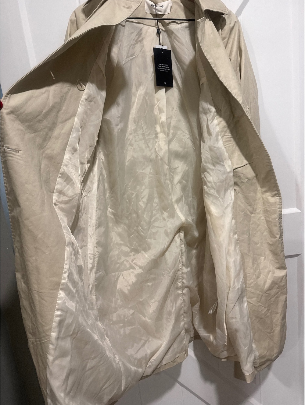 4TH+RECKLESS Beige Trench Coat with Belt, Size EU 36, US 4, NWT - Picture 8 of 8